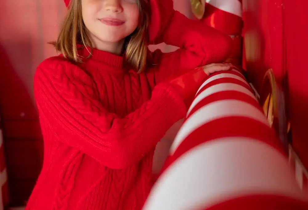 Fotografía de Navidad en estudio · sesión infantil y familiar navideña