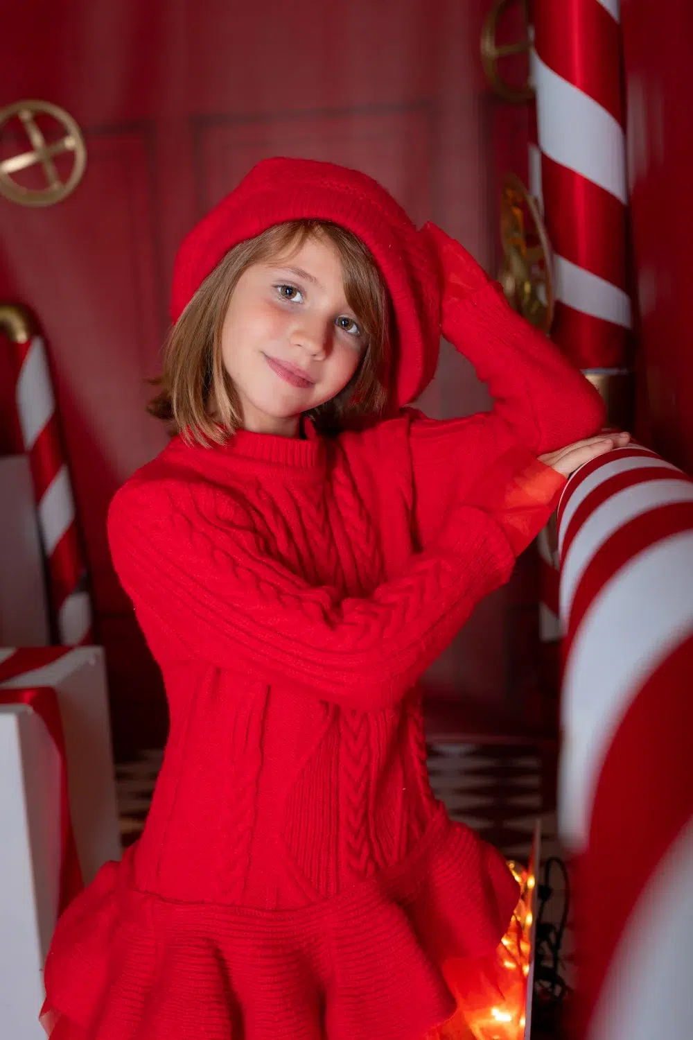 Fotografía de Navidad en estudio · sesión infantil y familiar navideña