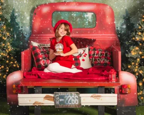 Fotografía de Navidad en estudio · sesión infantil y familiar navideña