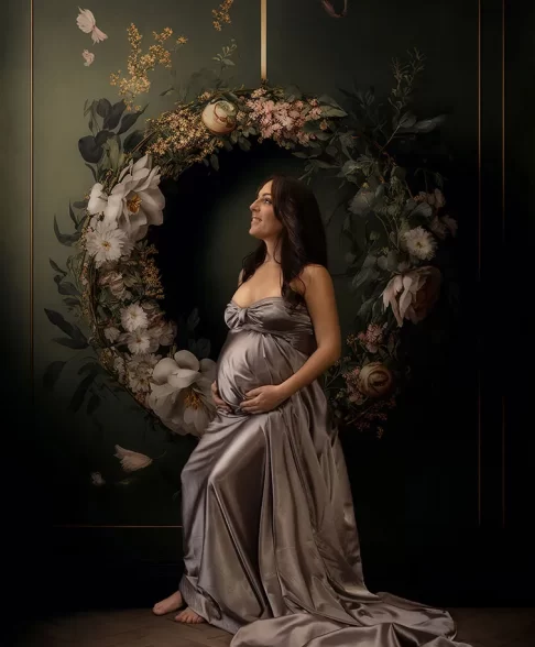 Sesión de fotos embarazada en estudio