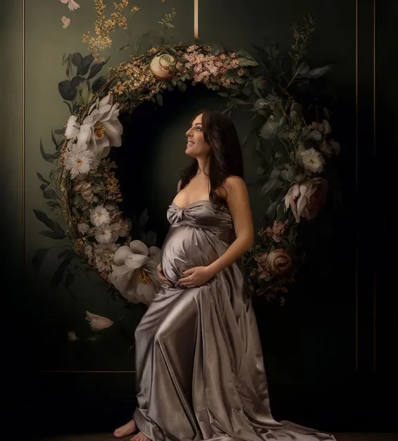 Sesión de fotos embarazada en estudio