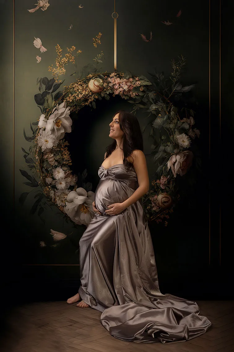 Sesión de fotos embarazada en estudio