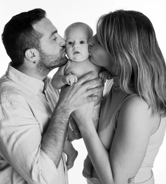 Sesión newborn de recién nacido · fotografía en estudio con luz suave