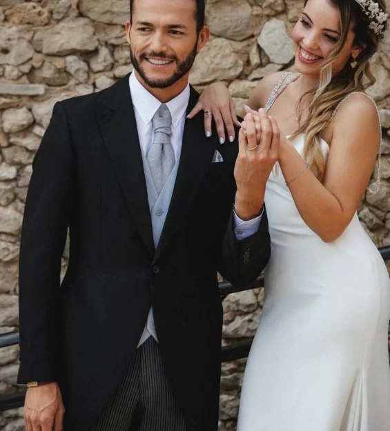 Retrato de novia durante el día de la boda