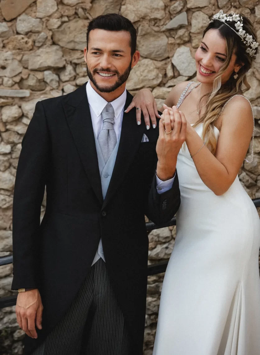 Retrato de novia durante el día de la boda