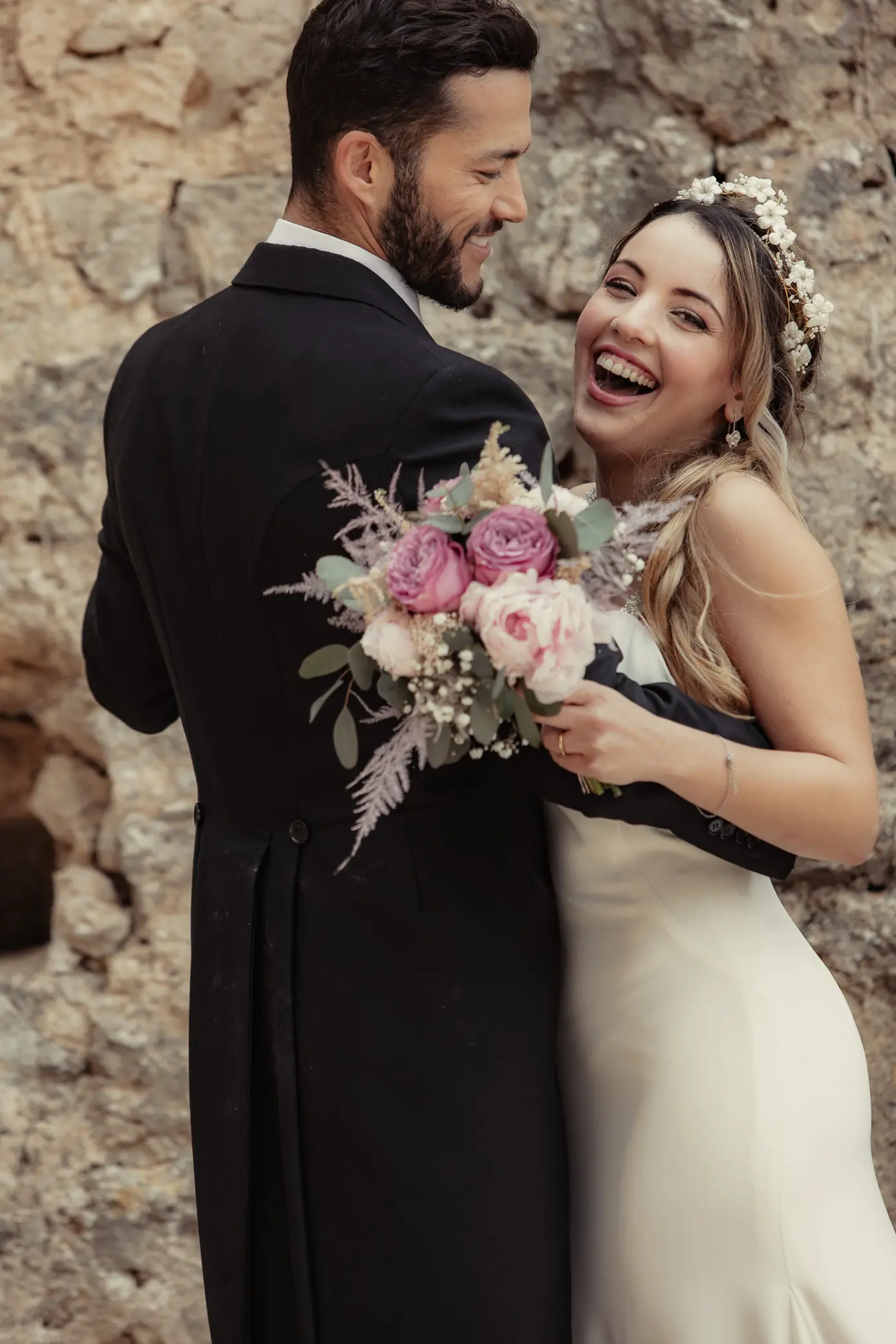 Retrato de novio durante un reportaje de boda, Damián