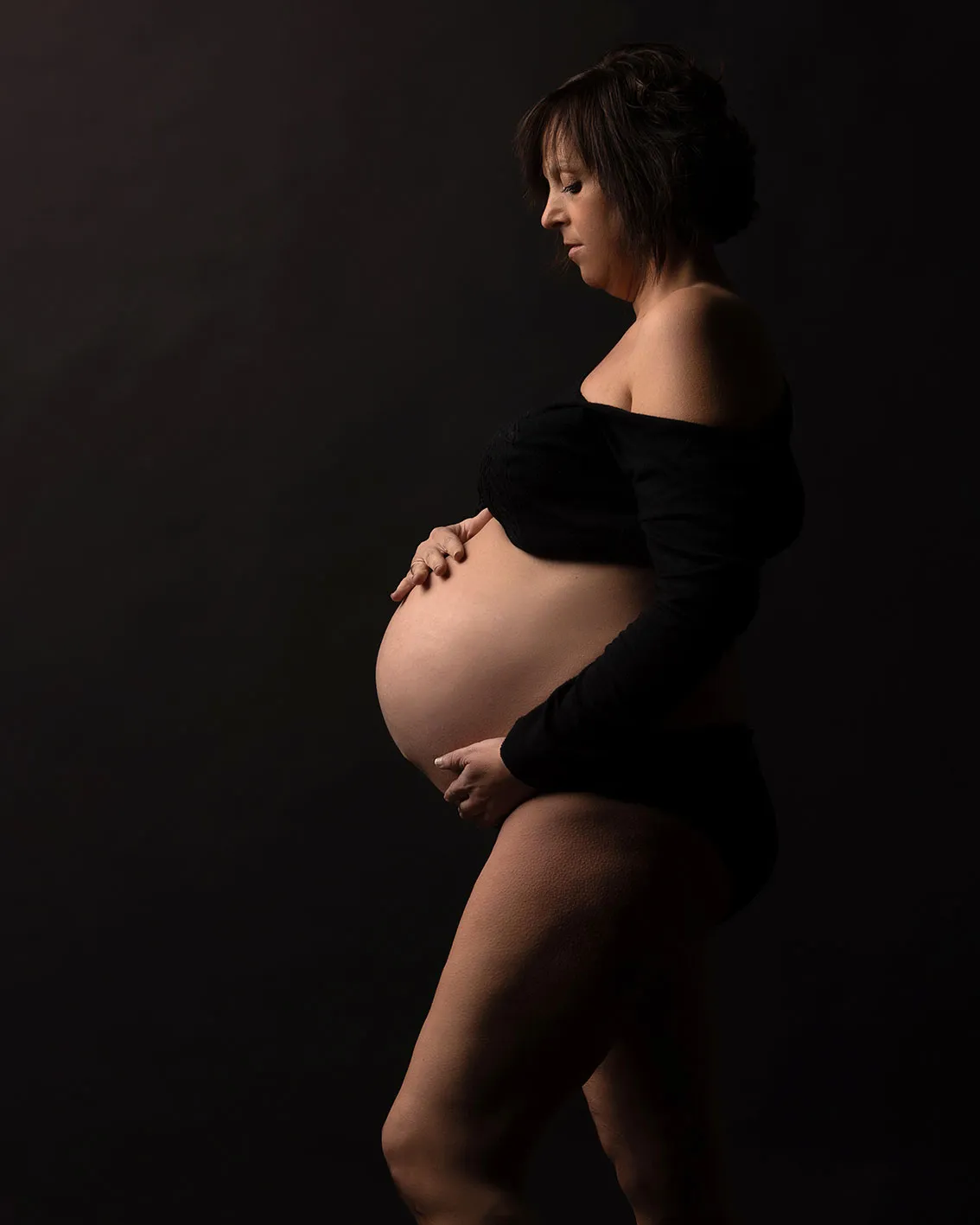 Sesión de fotos embarazada en estudio