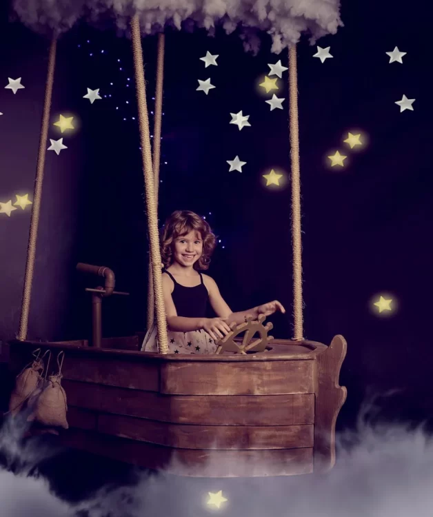 Fotografía de Navidad en estudio · sesión infantil y familiar navideña