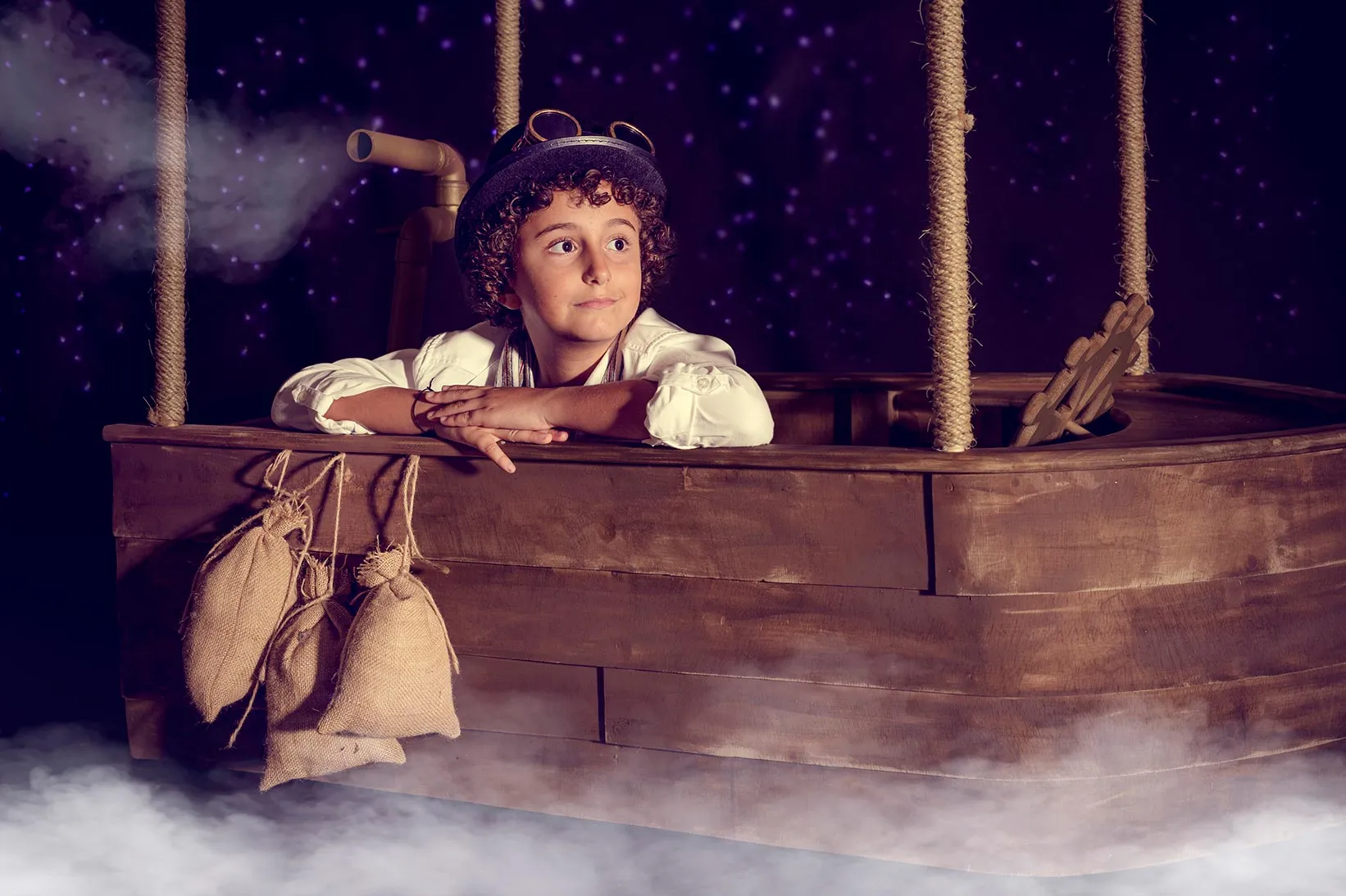 Fotografía de Navidad en estudio · sesión infantil y familiar navideña