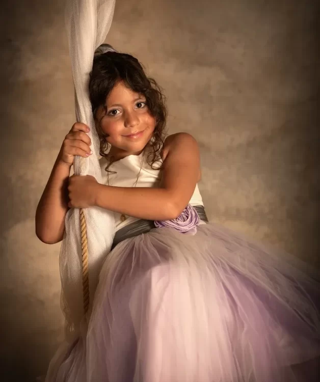 Fotografía de primera comunión en estudio