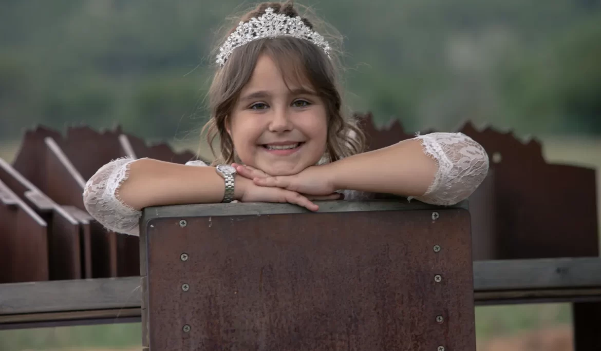 Fotografía de primera comunión en estudio