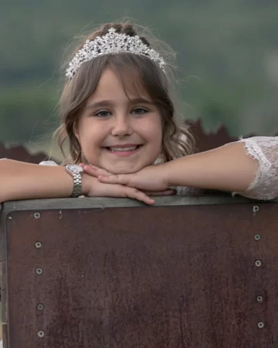 Fotografía de primera comunión en estudio