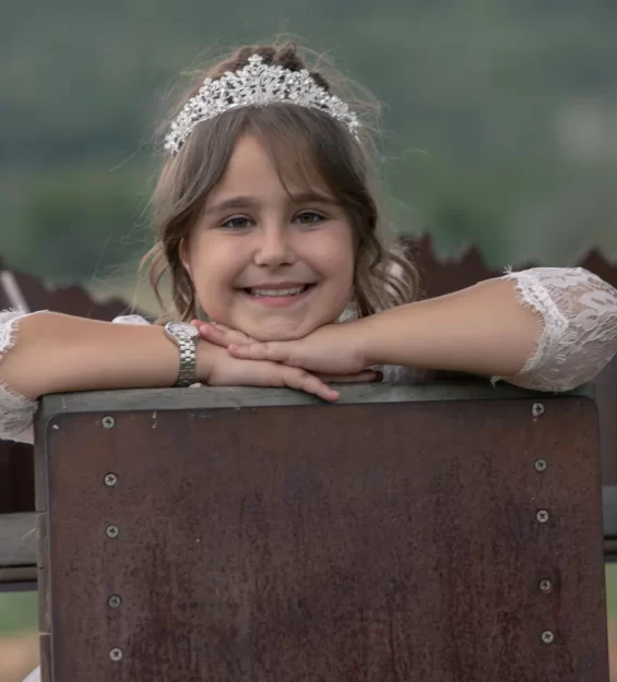 Fotografía de primera comunión en estudio