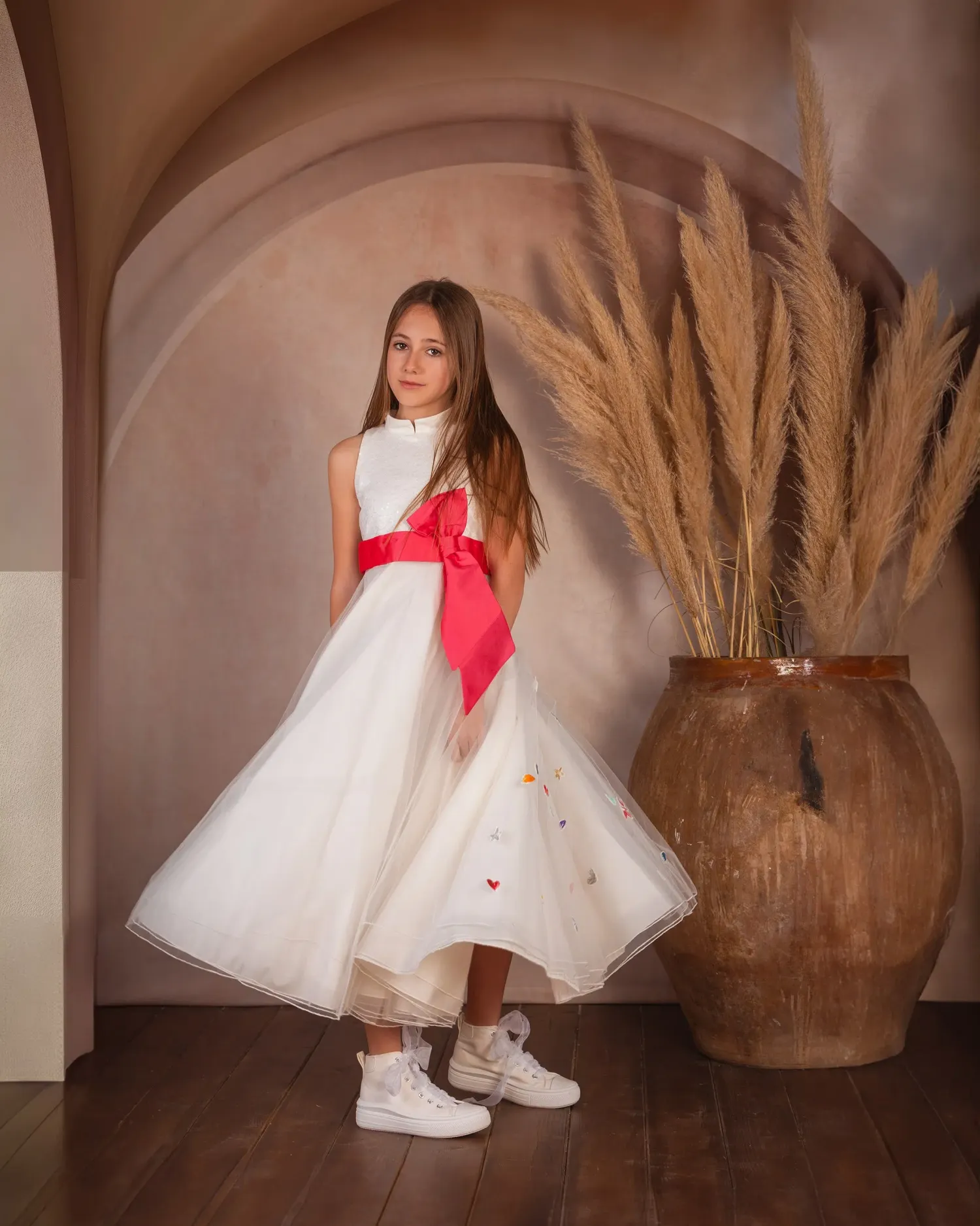 Fotografía de primera comunión en estudio