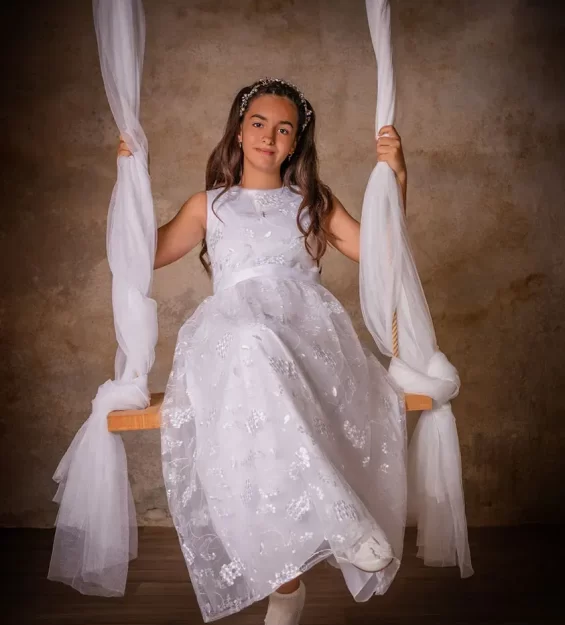 Fotografía de primera comunión en estudio