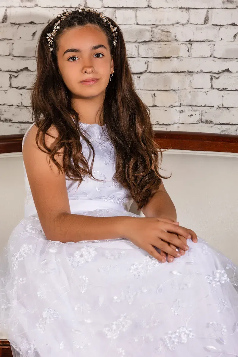 Fotografía de primera comunión en estudio